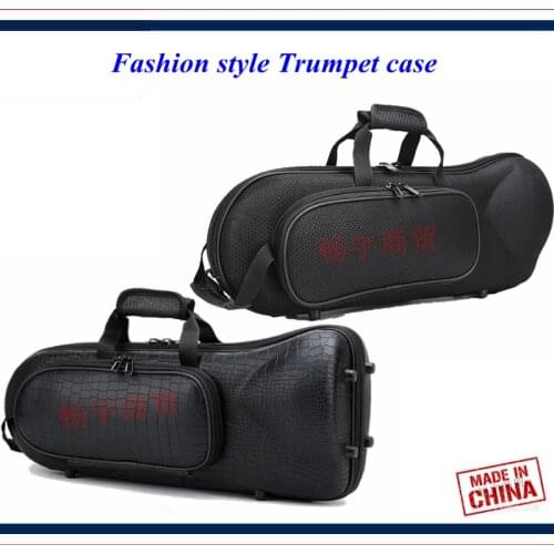 High quality Fashion style Trumpet case brass instrument bag Thicken portable backpack moulded box Trumpet accessories