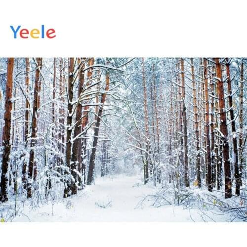 Yeele Winter Photocall Snow Forest Painting Decor Photography Backdrops Personalized Photographic Backgrounds For Photo Studio