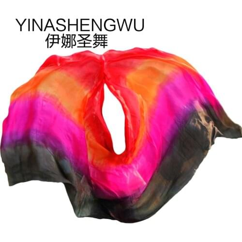 Women Silk Belly Dance Veils Shawl Scarf Belly Dance Practice Performance Silk Veils