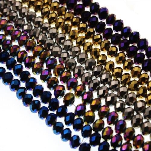1 strand 4/6/8/10mm Round Ball Faceted Glass Crystal Beads,Spacer Beads for Bracelet DIY Jewelry Making Z707