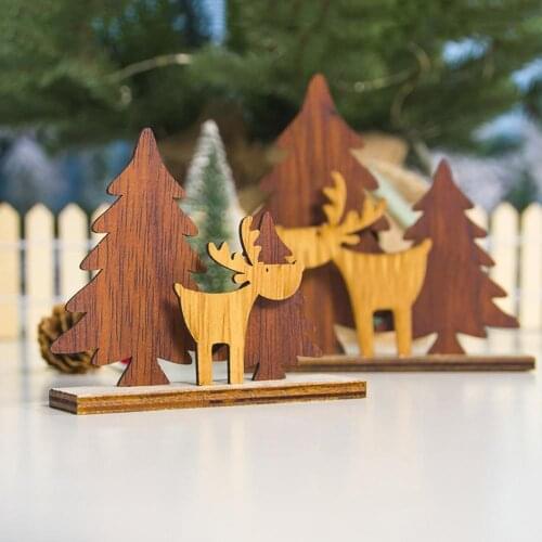 2Pcs Christmas Tree Elk Home Living Room Cabinet Desktop Decoration Xmas Supply Christmas Decorations For Navidad New Year
