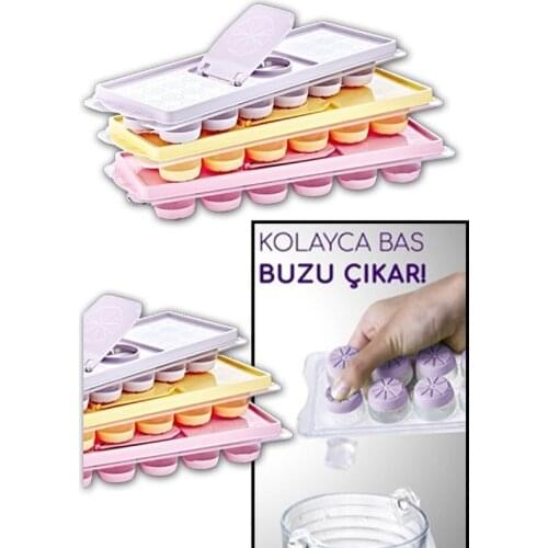 3 Pcs Silicone Ice Molds 12 Sections Ice Cube Ice Holder Easy Remove Mold Quality