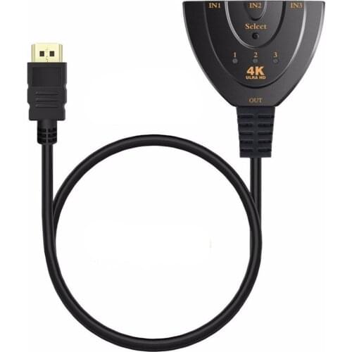 4K*2K 3D Mini 3 Port HDMI-compatible Switch 1.4b 4K Switcher HDMI-compatible Splitter Out Port Hub 1080P 3 in 1 for DVD HDTV