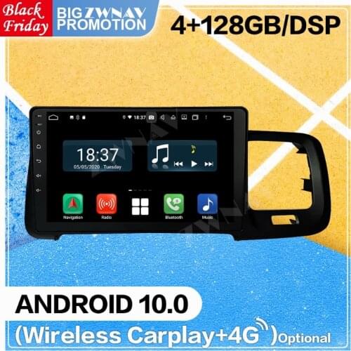 Android 10 Video Player For Volvo S60 V60 2011 2012 2013 2014 2015 2016 2017 2018 GPS Navi Audio Stereo Radio Receiver Head Unit