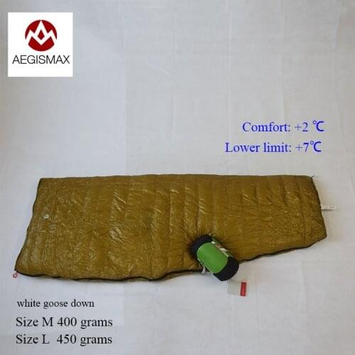Aegismax Light M/L hybrid type white goose down quilt Autumn and Spring outdoor sleeping bag