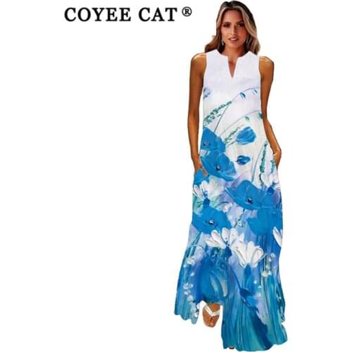 Coyee Cat Blue Summer Dresses