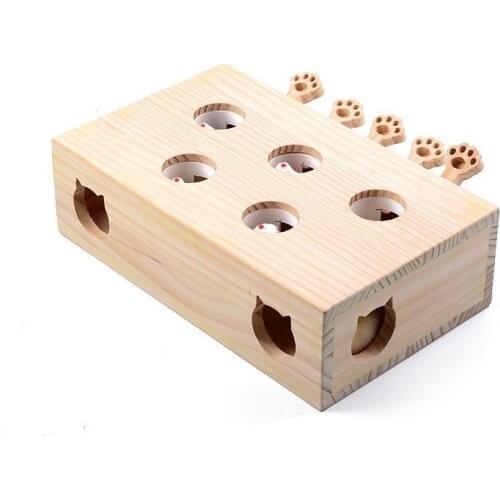 Wood Cat Hit Gophers toys Interactive Catch Mouse Game Machine Tease Cat Toys Pet Interactive Supplies Cat punch Scratcher CW212