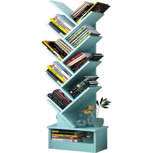 Bookshelf Simple Student Bookcase Floor Multi-layer Living Room Creative Shelves Tree Shape Simple Modern Space Saving