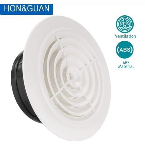 3~8''Round Plastic Grill Louver Adjustable Grille Cover Wall Window Ceiling Ventilation Outlet for Bathroom Kitchen Exhaust Vent
