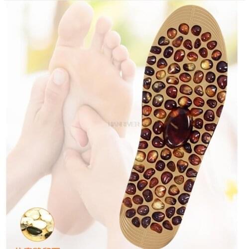 Fashion Soft Rubber Cobblestone Therapy Acupressure Pad Feet Massager Insole For Shoes Unisex Insoles Improve Blood Circulation
