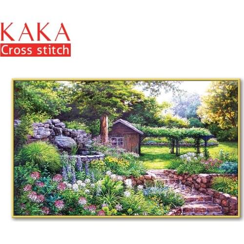 Cross stitch kits,Embroidery needlework sets with printed pattern,11CT-canvas for Home Decor Painting,Flowers Full NCKF298