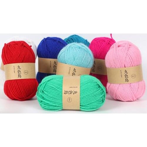 50g/pc Practical DIY Handcraft Crochet Thread Soft Acrylic Fibres Yarn Hand Knitting Wool Line For Scarf Clothing Doll