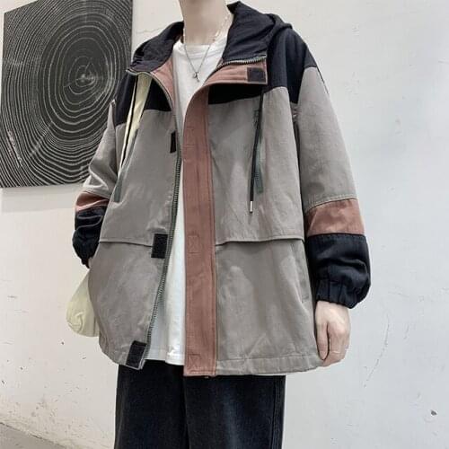 2021 new hooded jacket men women spring autumn cargo tactical jacket Korean cool student handsome high street chic bomber coats