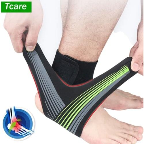 Tcare Adjustable Compression Ankle Brace Protect Against Pain Relief for Strains Sprain Arthritis Torn Tendons In Foot and Ankle