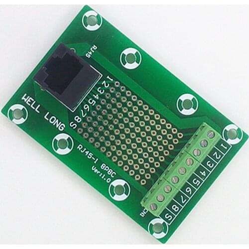 RJ45 8P8C Jack 1-Way Buss Breakout Board,Terminal Block, Connector