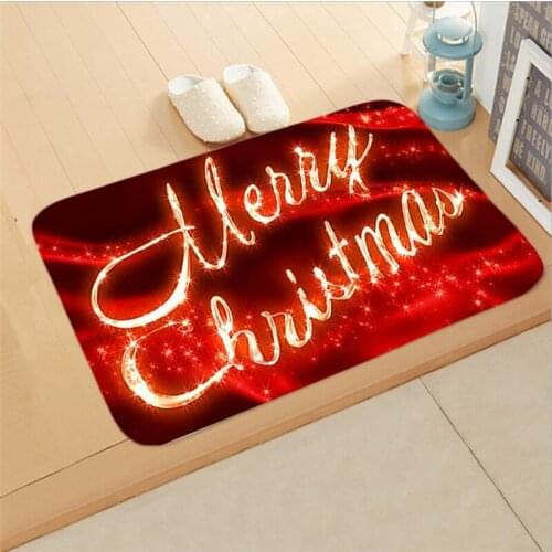 Christmas Home Carpets for Living Room 2021 New Years Elk Bedroom Decoration Rug Absorbent Non-slip Bedside Entry Bathroom Mat