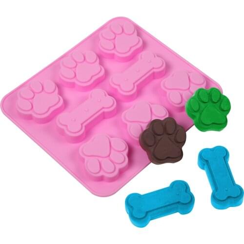 Silicone Mold Cat Paw Dog Footprint Feet Cake Chocolate Fondant Mould Ice Cream Cake Decoration Moulds DIY Kitchen Baking Tools