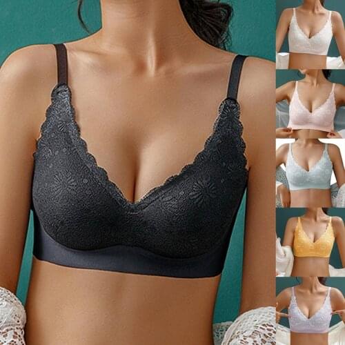 Sports Bras for Women Hot 2021 Newest Print Wirefree lacy Seamless Bra for Sports Yoga Running Female Foral Breathable Underwear