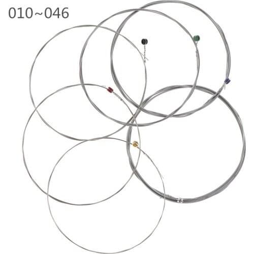 6pcs/set 010-046 Inch Electric Guitar Strings Normal Light Bright Tone Nickel Alloy Strings for Professional Performance