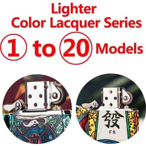 Lighter Oil Creative Brass Chinese Wind Color Painting Windproof Personalized Grinding Wheel