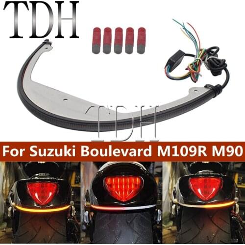 Motorcycle LED Fender Light Bar Strip Tail Brake Stop Turn Signals Running Lamp For Suzuki Boulevard M109R M90 2006-Up