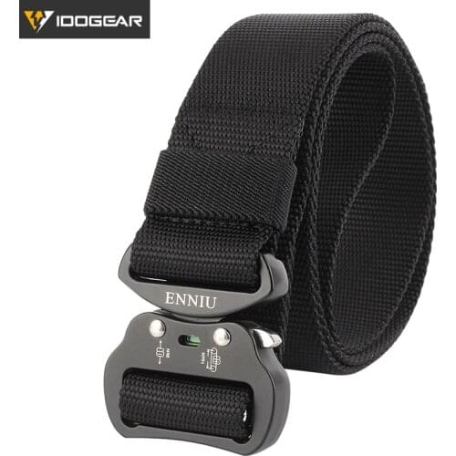 IDOGEAR 1.5 Inch Quick Release Tactical Belt Military Tactical Adjustable Waist Belts Aluminum Buckle Riggers Airsoft