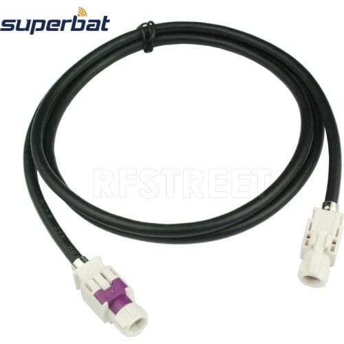 Superbat 6pcs Vehicle High-speed Transmission FAKRA HSD B White LVDS 3m Shielded Dacar 535 4-Core Cable