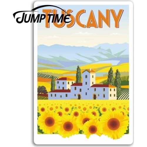 Jump Time for Tuscany Italy Vinyl Stickers Travel Fun Sticker Laptop Luggage Truck Window Bumper Decal Waterproof Accessories