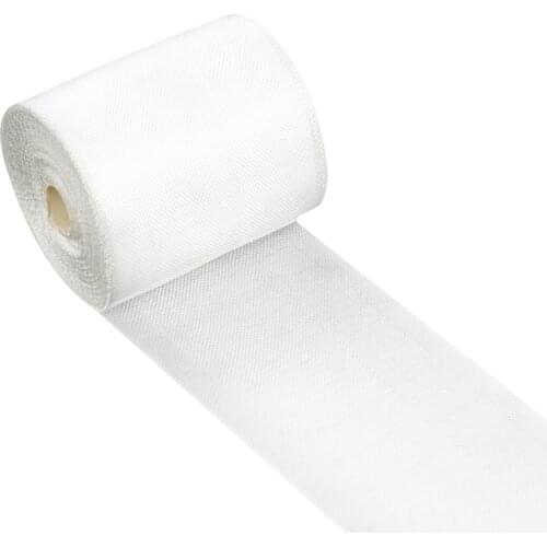 1Roll White Fiberglass Cloth Tape E-Glass Fiber Plain Weave High Temperature Resistance High Strength