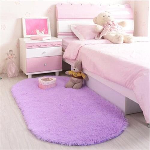 1Pcs Fashion Thicken Oval Silk wool Carpet Chenille Carpet Soft Solid Color Carpet/Floor Rug/Living room carpet/bedroom Area Rug