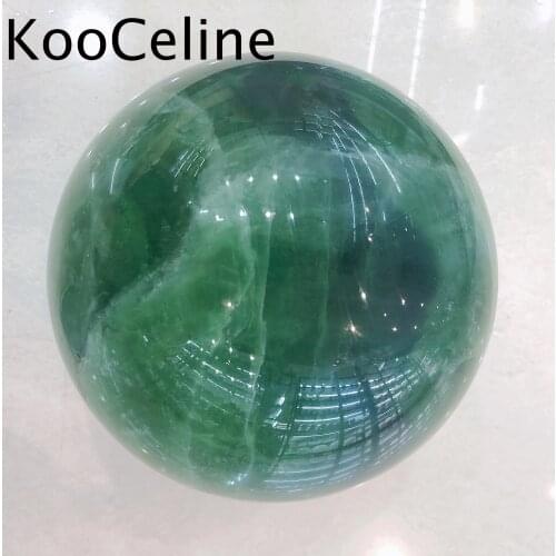 1pc Natural Crystal Quartz Green Fluorite Sphere Ball Energy Reiki Stone Home Office Aquarium Decoration Accessories Gemstone