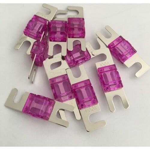 10pcs/LOT Good Quality 100A Nickel Plated Stud Car Fuses AFS Fuse Mini ANL Fuse