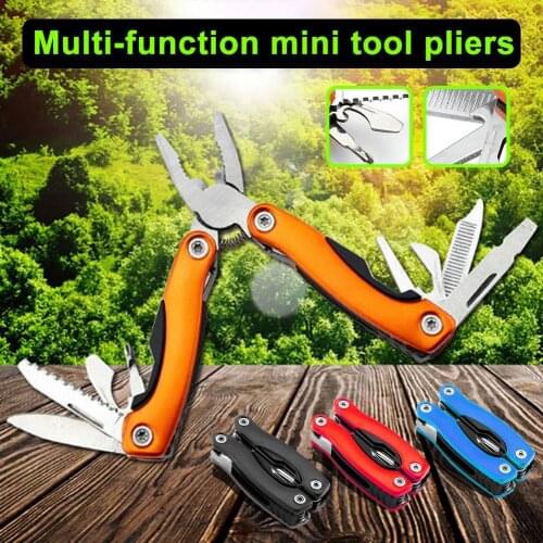 10 in 1 Durable Outdoor Survival Tools Multifunctional Foldable Plier Screwdriver Knife Tactical Pliers Multi Tools Kit