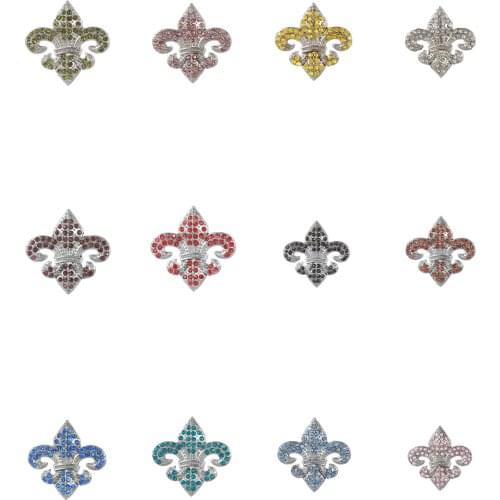 12pcs/lots Plated Anchor Belt Concho Screwback Rhinestone Concho Leathercraft for Belt DIY Hardware Crystal Belt Accessori