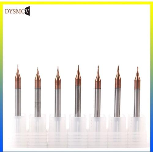 5pcs 0.5mm Micro End Mill HRC60 0.5X50L 2Flutes Solide Carbide CNC Milling Cutter Tools