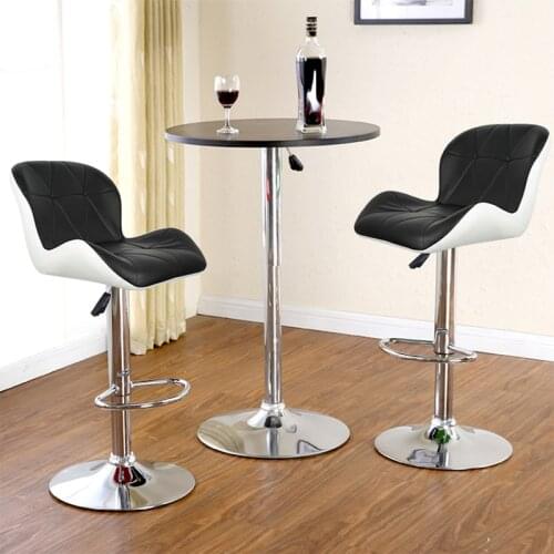 2Pcs/Set M Size Bar Chair Modern Style High Back Bar Stools 360 Degreed Swivel with Armrest Bar Chairs Home Bar Kitchen HWC