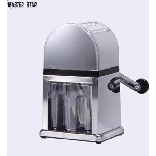 Master Star Summer Drink Beer Stainless Steel Ice Blender Manual Ice Crusher Household Hand Crank Ice Crusher Ice Machine
