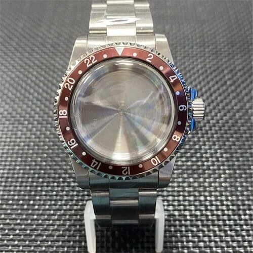 Retro Watch Case + Watch Strap 39.5mm Stainless Steel Replacement Accessories for NH35A NH36 4R36 Movements