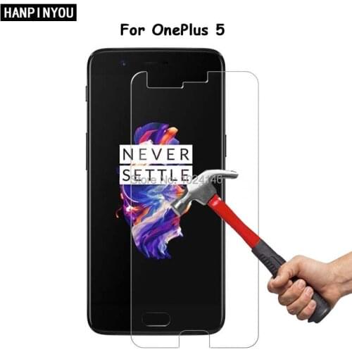 For OnePlus 5 Oneplus5 1+ 5 5.5"HD Clear Tempered Glass Screen Protector Premium Explosion-proof Protective Film + Cleaning Kit