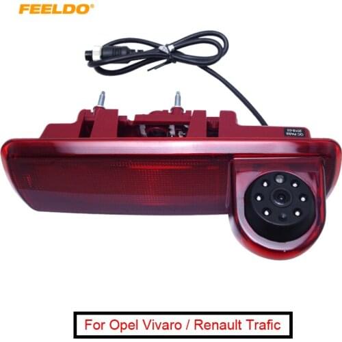 FEELDO 1Set Car 6LED IR Brake Light Rear View Reversing/Parking Camera For Opel Vivaro / Renault Trafic 2014 #FD-3459