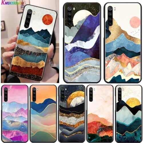 Mountain Marble Moon for OPPO Reno 2 Z 2Z 2F 3 4 5 Pro 5G 4Z 4SE 5F ACE F7 A5 A9 2020 Black Phone Case Soft Cover Shell