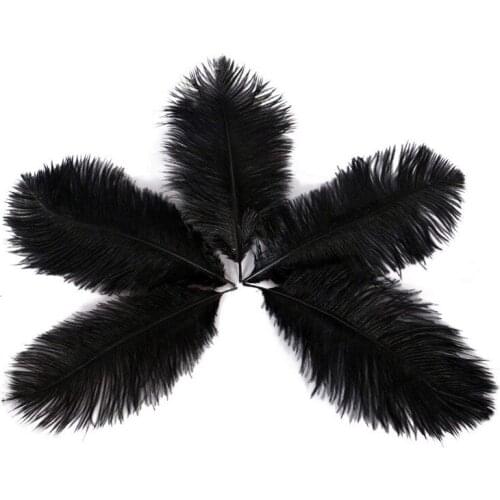Hot Black Ostrich Feather 1000-2000pcs 15-20CM diy feathers for Crafts wedding party supplies Carnival dancer decoration plumes