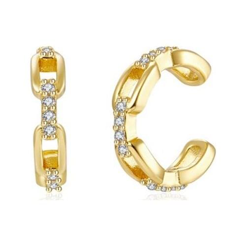 Prevent Allergies 925 Silver Ladies Crystal Zircon Ear Clips Without Pierced Ears Can Be Worn Minimalist Popular Jewelry