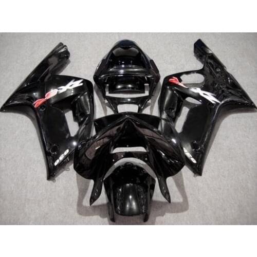 Custom Motorcycle Fairing kit for KAWASAKI Ninja ZX6R 03 04 ZX6R 636 2003 2004 TOP gloss black Fairings set +gifts SQ07