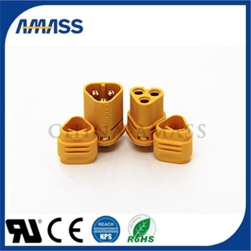AMASS MT30 low current three-hole connector 2mm gold-plated banana plug hot sale RC accessories