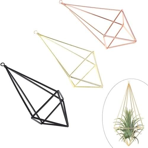 Metal Geometric Air Plant Flower Rack Holder Bracket Tillandsia Holder Hanging Flower Holder