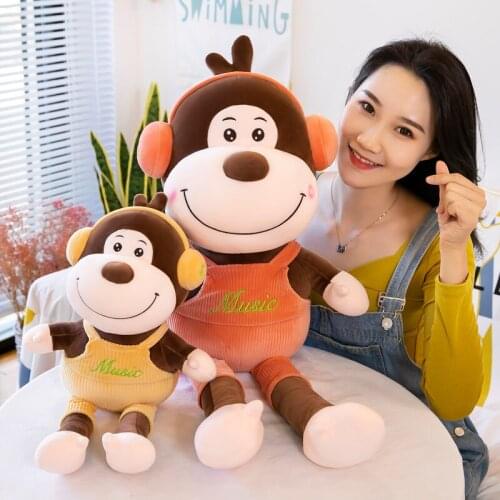 Kawaii Stuffed Animal Monkey Doll Plush Toys Soft Monkey Pillow Home Decor Kids Baby Child Boy Girlfriend Gift Baby Accompany