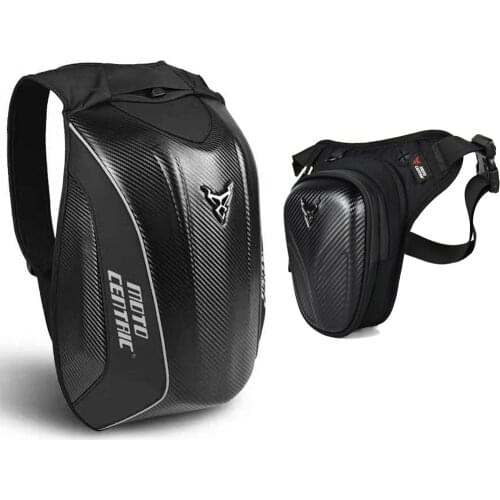 Carbon Fiber Motorcycle Backpack Rider Leg Bag Waterproof Tail Bag High Capacity Motor bike Rear Seat Bag Travel Luggage Bag