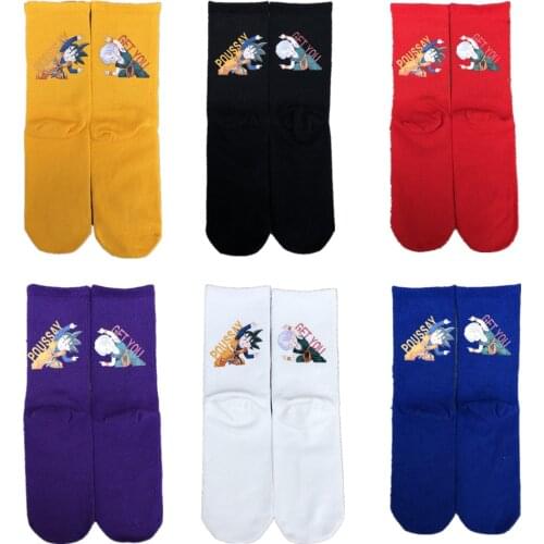 Mens Autumn Winter Cartoon Cotton Happy Anime Socks Harajuku Fashion Street Funny Socks