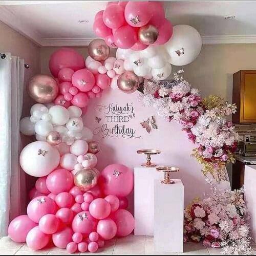 Romantic pink balloon garland set, wedding banquet decoration accessories, birthday balloon decoration, baby shower decoration